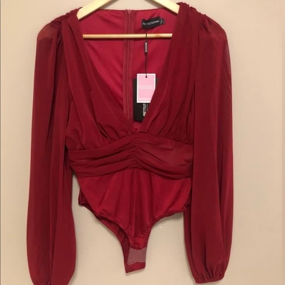 PLT Red long sleeve bodysuit - Picture 2 of 4